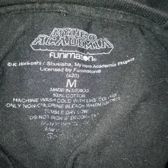 FUNIMATION MY HERO ACADEMIA T-SHIRT BLACK & PURPLE SZ.M GUC - Picture 6 of 6